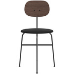 Afteroom Plus Upholstered Seat Dining Chair - Dark Stained Oak / Sierra Black Leather