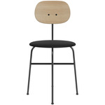 Afteroom Plus Upholstered Seat Dining Chair - Natural Oak / Sierra Black Leather