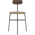 Afteroom Upholstered Seat Dining Chair - Dark Stained Oak / Sierra Stone Leather