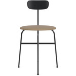 Afteroom Upholstered Seat Dining Chair - Black Ash / Sierra Stone Leather