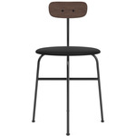 Afteroom Upholstered Seat Dining Chair - Dark Stained Oak / Sierra Black Leather