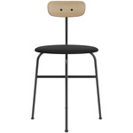 Afteroom Upholstered Seat Dining Chair - Natural Oak / Sierra Black Leather