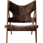 Knitting Lounge Chair - Walnut / Root Sheepskin