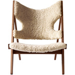 Knitting Lounge Chair - Walnut / Natural Sheepskin