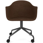 Harbour Upholstered Armchair with Casters - Black / Brown Boucle