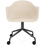 Harbour Upholstered Armchair with Casters - Black / Logan Jasmine