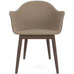 Harbour Wooden Base Armchair - Dark Stained Oak / Logan Flint