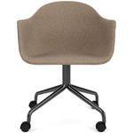 Harbour Upholstered Armchair with Casters - Black / Logan Flint