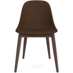 Harbour Wooden Base Side Chair - Dark Stained Oak / Brown Boucle