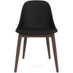 Harbour Wooden Base Side Chair - Dark Stained Oak / Sierra Black Leather