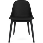 Harbour Wooden Base Side Chair - Black Oak / Sierra Black Leather