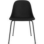Harbour Steel Base Side Chair - Black / Sierra Black Leather