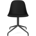 Harbour Upholstered Swivel Side Chair - Black / Sierra Black Leather