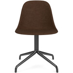 Harbour Upholstered Swivel Side Chair - Black / Brown Boucle
