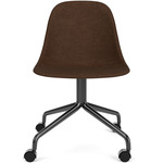 Harbour Side Dining Chair with Casters - Black / Brown Boucle