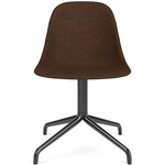 Harbour Upholstered Swivel Side Chair - Black / Brown Boucle