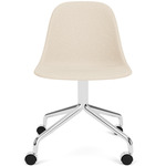 Harbour Side Dining Chair with Casters - Polished Aluminum / Logan Jasmine