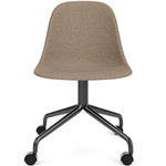 Harbour Side Dining Chair with Casters - Black / Logan Flint