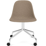Harbour Side Dining Chair with Casters - Polished Aluminum / Logan Flint