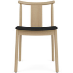 Merkur Upholstered Seat Dining Chair - Natural Oak / Sierra Black Leather