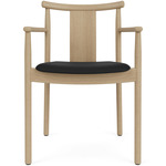 Merkur Upholstered Seat Dining Chair - Natural Oak / Sierra Black Leather