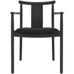 Merkur Upholstered Seat Dining Chair - Black Oak / Sierra Black Leather