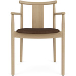 Merkur Upholstered Seat Dining Chair - Natural Oak / Brown Boucle