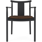 Merkur Upholstered Seat Dining Chair - Black Oak / Brown Boucle