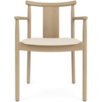 Merkur Upholstered Seat Dining Chair - Natural Oak / Logan Jasmine