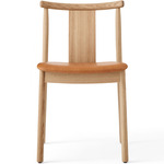 Merkur Upholstered Seat Dining Chair - Natural Oak / Cognac Aida Leather