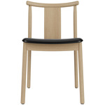 Merkur Upholstered Seat Dining Chair - Natural Oak / Black Aida Leather