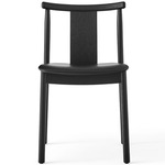 Merkur Upholstered Seat Dining Chair - Black Oak / Black Aida Leather