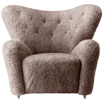 The Tired Man Lounge Chair - Natural Oak / Sahara Sheepskin