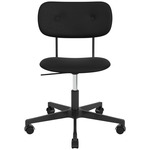 Co Upholstered Office Chair w/o Arms - Black / Sierra Black Leather