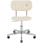 Co Upholstered Office Chair w/o Arms - Polished Aluminum / Logan Jasmine