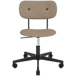 Co Upholstered Office Chair w/o Arms - Black / Logan Flint