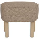 Ingeborg Footstool - Natural Oak / Logan Flint