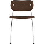 Co Upholstered Dining Chair - Chrome / Brown Boucle