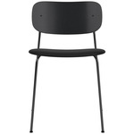 Co Upholstered Seat Dining Chair - Black / Black Oak / Sierra Black Leather