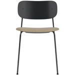 Co Upholstered Seat Dining Chair - Black / Black Oak / Beige Boucle