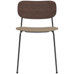 Co Upholstered Seat Dining Chair - Black / Dark Oak / Sierra Stone Leather