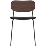 Co Upholstered Seat Dining Chair - Black / Dark Oak / Sierra Black Leather