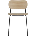 Co Upholstered Seat Dining Chair - Black / Natural Oak / Beige Boucle