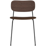Co Upholstered Seat Dining Chair - Black / Dark Oak / Brown Boucle