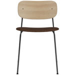 Co Upholstered Seat Dining Chair - Black / Natural Oak / Brown Boucle