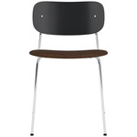 Co Upholstered Seat Dining Chair - Chrome / Black Oak / Brown Boucle