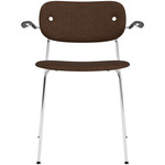 Co Upholstered Armchair - Chrome / Black Oak / Brown Boucle