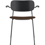 Co Upholstered Seat Armchair - Black / Black Oak / Brown Boucle