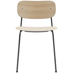 Co Upholstered Seat Dining Chair - Black / Natural Oak / Logan Jasmin