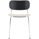 Co Upholstered Seat Dining Chair - Chrome / Black Oak / Logan Jasmin